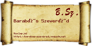 Barabás Szeveréd névjegykártya
